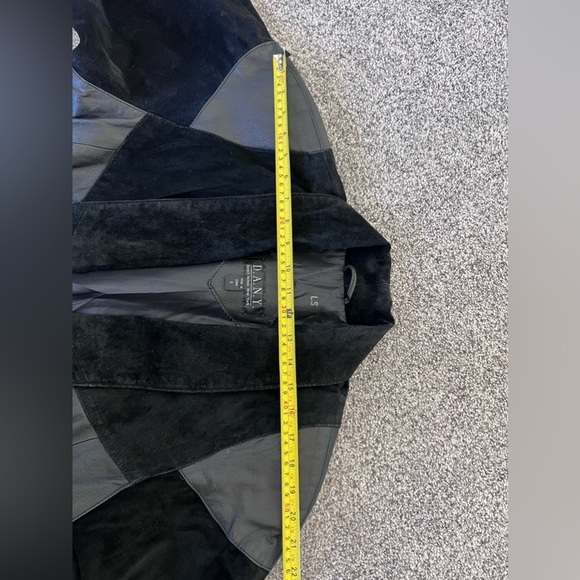 D.A.N.Y Women’s Black Leather/Suede Mid Length Jacket Coat Size Small - Picture 6 of 9